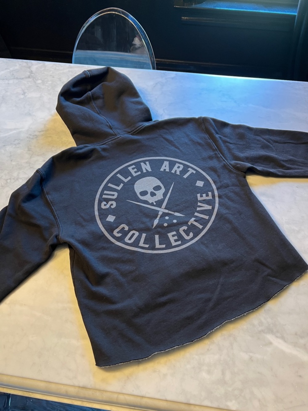 Sullen Art Collective cropped hi lo hoodie sweatshirt. Womens small/medium